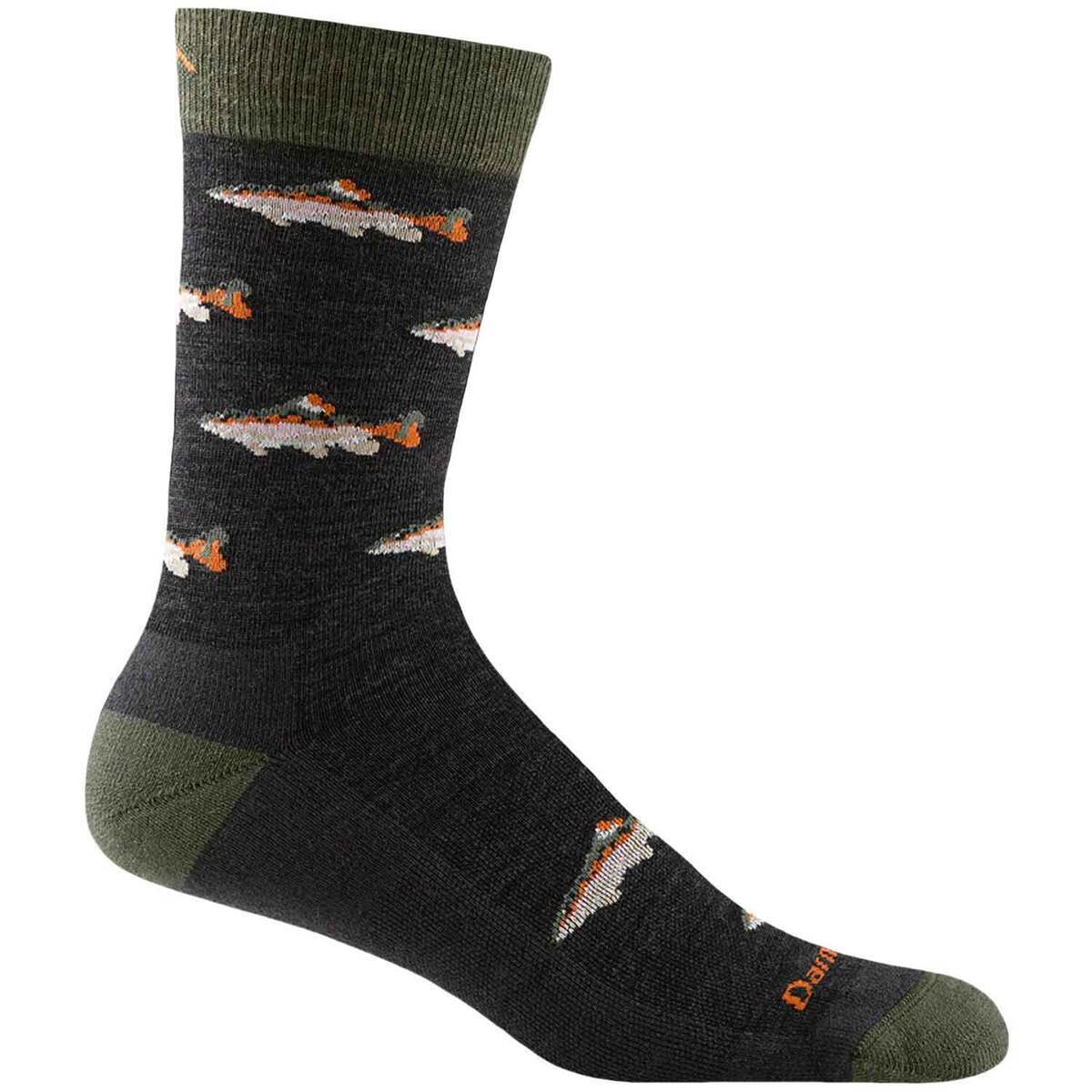 Darn Tough Men's Spey Fly Lightweight Crew Socks - Charcoal - L ...