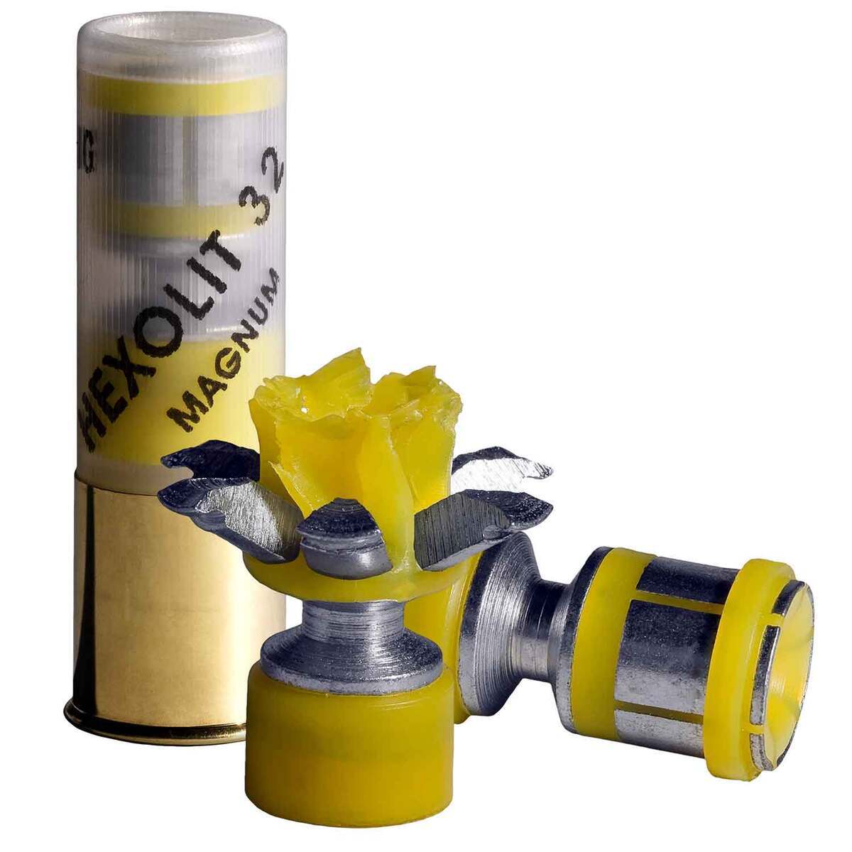 DDupleks USA Broadhead Hexolit 32 12 Gauge 2-3/4in 1-1/8oz 495Gr Slug Shotshells - 5 Rounds DDupleks USA Broadhead Hexolit 32 12 Gauge 2-3/4in 1-1/8oz 495Gr Slug Shotshells - 5 Rounds