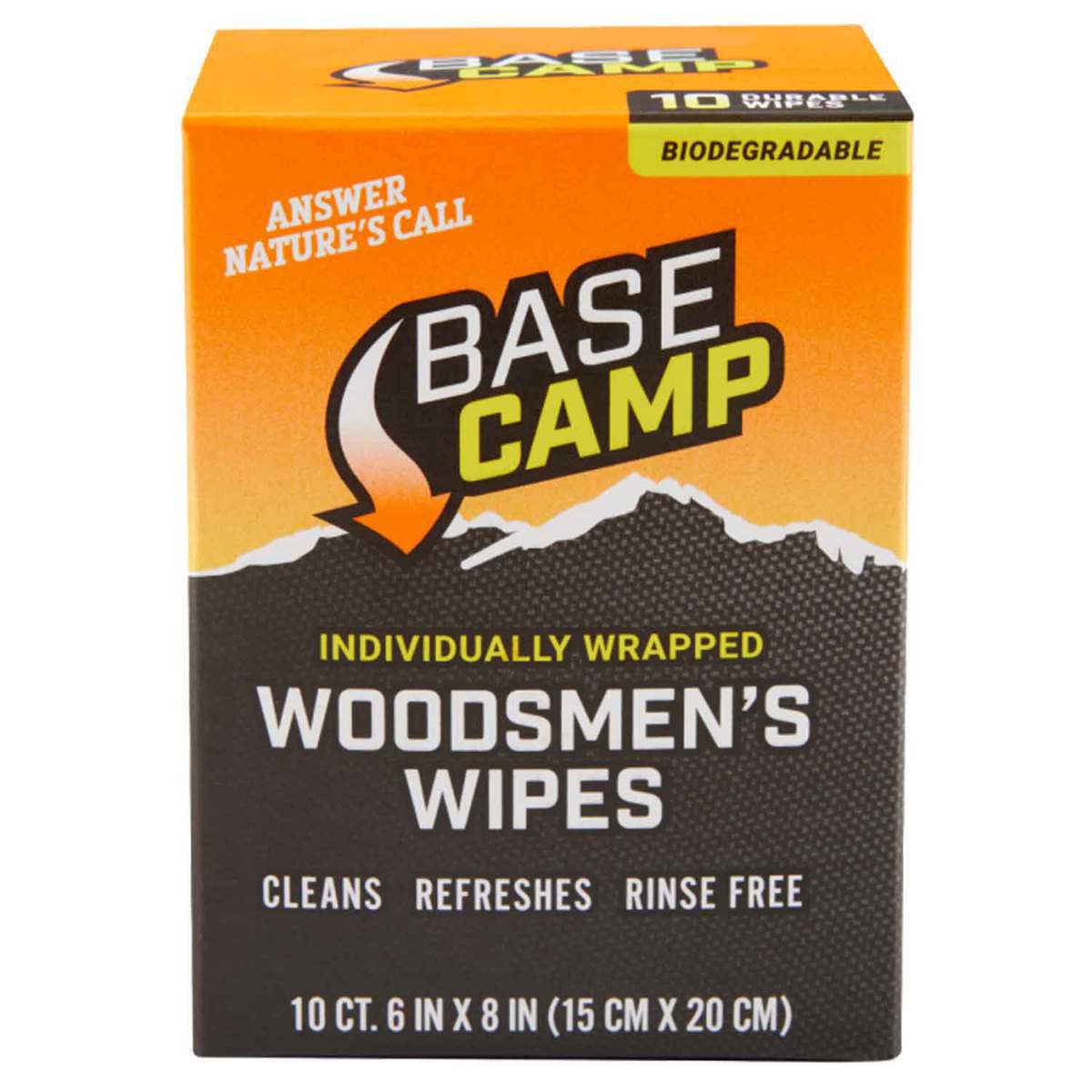 Dead Down Wind Base Camp Biodegradable Woodsmen's Wipes - 10 Count - Orange Dead Down Wind Base Camp Biodegradable Woodsmen's Wipes - 10 Count - Orange