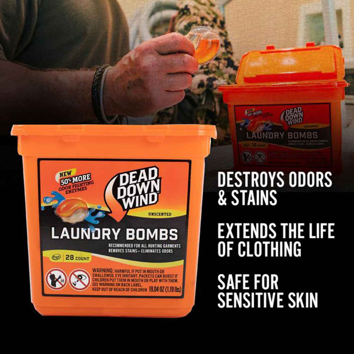 Dead Down Wind Laundry Bombs - 28 Count - Orange Dead Down Wind Laundry Bombs - 28 Count - Orange