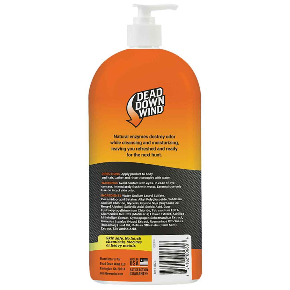 Dead Downwind Body Wash and Pump Tool Unscented - 32oz - Orange 32oz Dead Downwind Body Wash and Pump Tool Unscented - 32oz - Orange 32oz