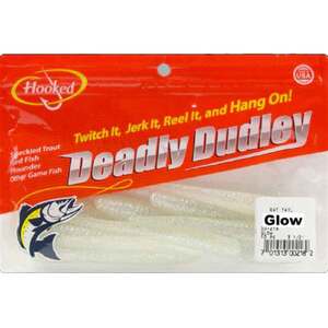 Deadly Dudley Rat Tail Saltwater Soft Bait - Glow, 3.5in