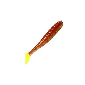 Deadly Dudley Terror Tail Saltwater Soft Bait - Copperhead Chartreuse Tail, 3-1/2in