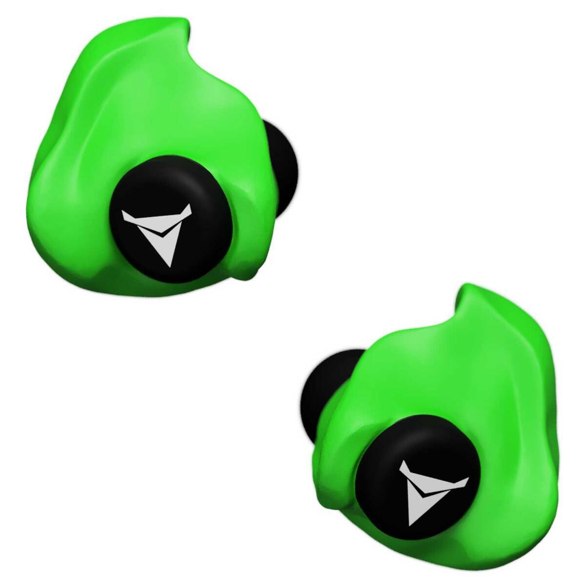 Decibullz Custom Molded Earplugs – 31dB NRR Hearing Protection, Green, USA Made
