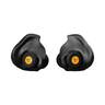 Decibullz Custom Molded Percussive Shooting Filters Passive Earplugs - Black - Black/Orange