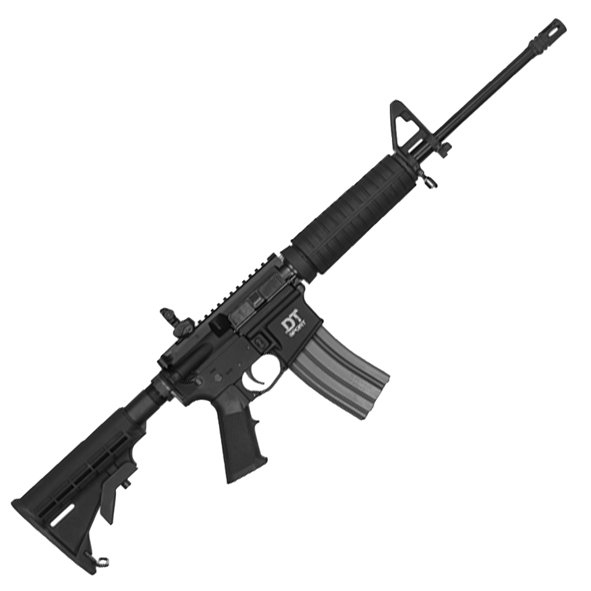 Del-Ton Sport - Mod 2 5.56mm NATO 16in Black Anodized Semi Automatic Modern Sporting Rifle - 30+1 Rounds - Black Del-Ton Sport - Mod 2 5.56mm NATO 16in Black Anodized Semi Automatic Modern Sporting Rifle - 30+1 Rounds - Black