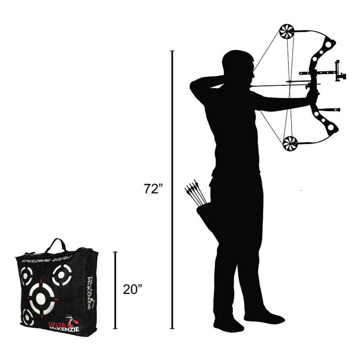 Delta McKenzie Speedbag 20/20 Archery Bag Target - Black 20inx20inx10in | Sportsman&#39;s Warehouse