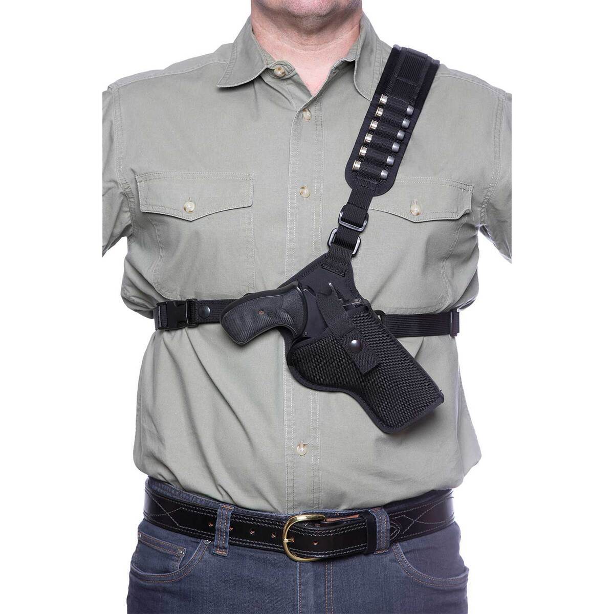 Diamond D Outdoors Denali 3in Revolver Barrel Chest Right Holster - Black Diamond D Outdoors Denali 3in Revolver Barrel Chest Right Holster - Black