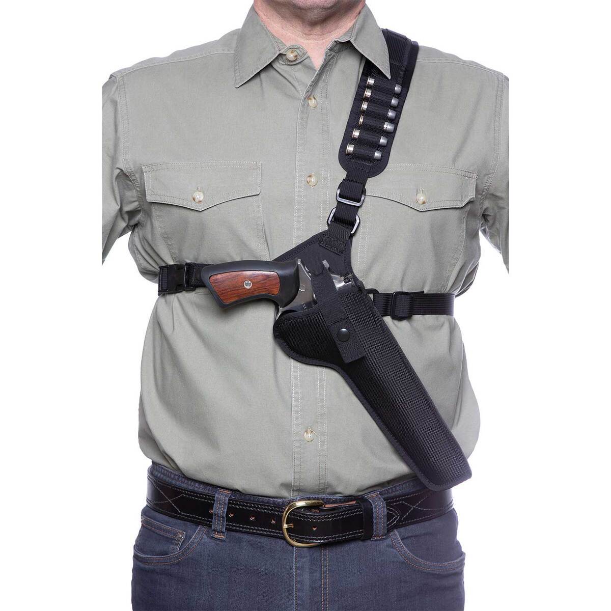 Diamond D Outdoors Denali Chest Rig Revolver Size 7.5 Right Holster - Black 7.5 Diamond D Outdoors Denali Chest Rig Revolver Size 7.5 Right Holster - Black 7.5