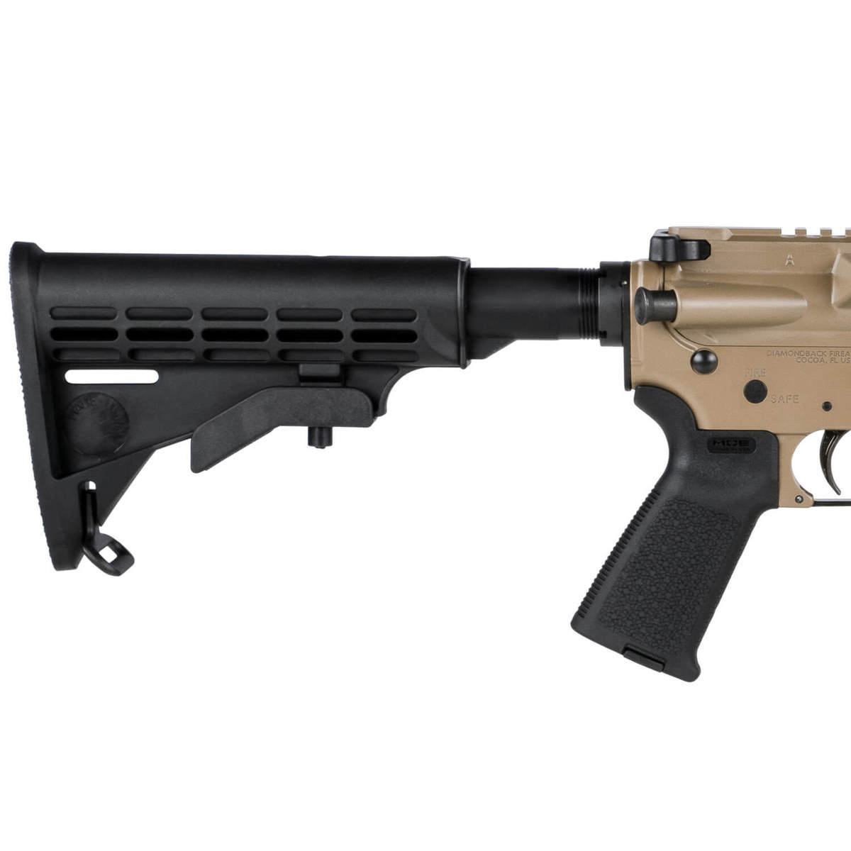 Diamondback DB15 M-LOK With Safety Selector 5.56mm NATO 16in Black/FDE Semi Automatic Modern Sporting Rifle - 30+1 Rounds - Flat Dark Earth/Black Diamondback DB15 M-LOK With Safety Selector 5.56mm NATO 16in Black/FDE Semi Automatic Modern Sporting Rifle - 30+1 Rounds - Flat Dark Earth/Black