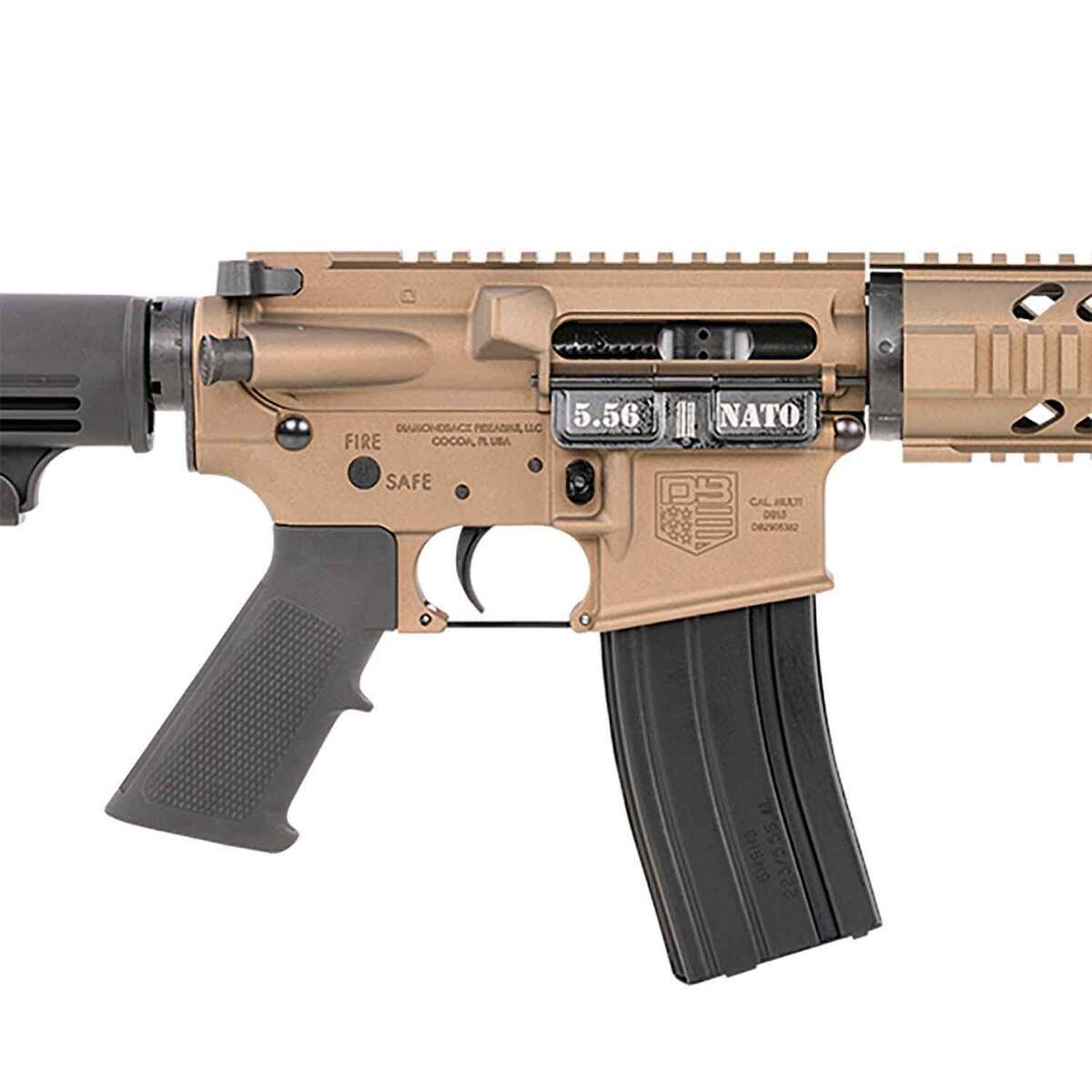 Diamondback DB15 Version 2 5.56mm NATO 16in Burnt Bronze Cerakote Semi Automatic Modern Sporting Rifle - 30+1 Rounds - Tan Diamondback DB15 Version 2 5.56mm NATO 16in Burnt Bronze Cerakote Semi Automatic Modern Sporting Rifle - 30+1 Rounds - Tan