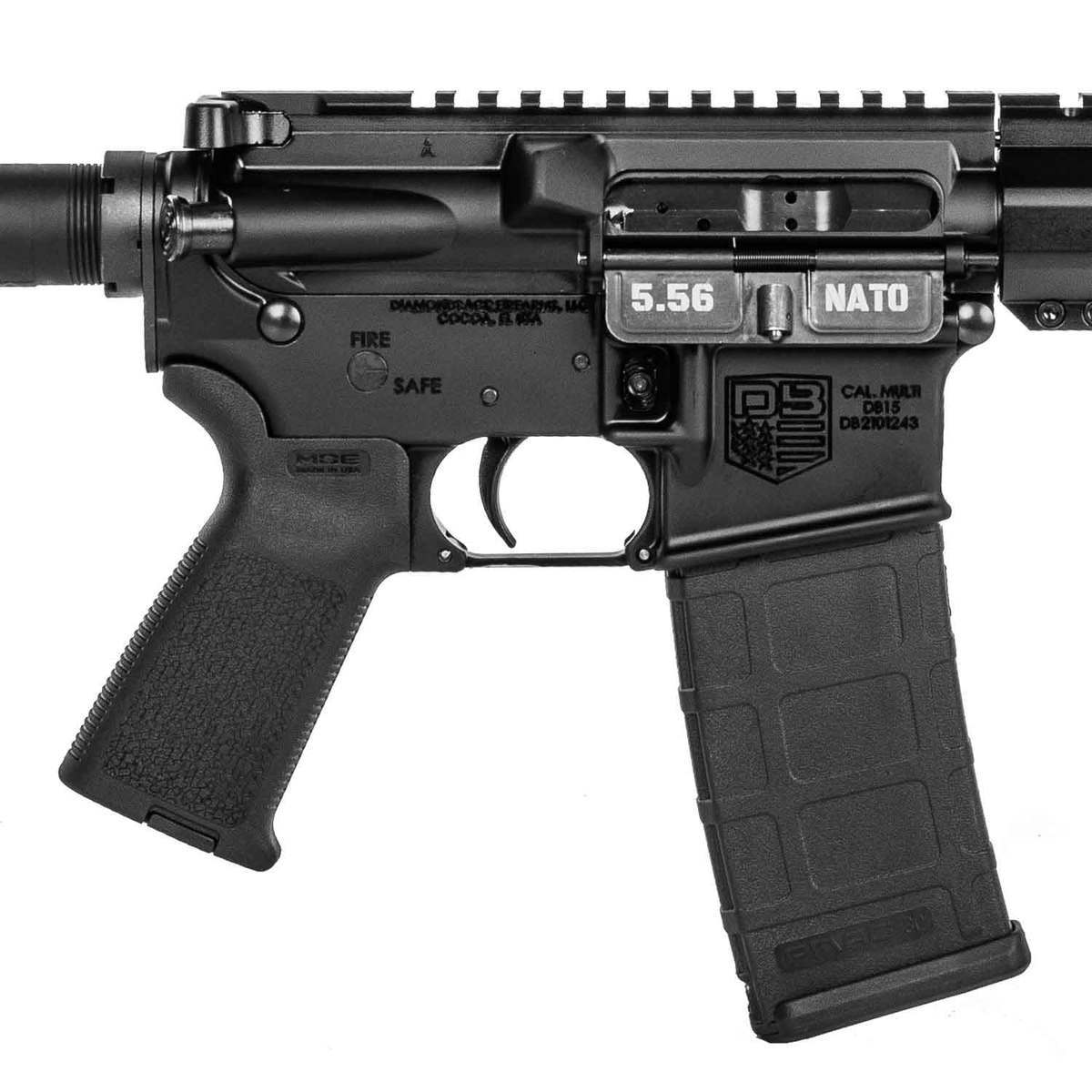 Diamondback DB15SSB M-LOK 5.56mm NATO 16in Black Semi Automatic Modern Sporting Rifle - 30+1 Rounds - Black Diamondback DB15SSB M-LOK 5.56mm NATO 16in Black Semi Automatic Modern Sporting Rifle - 30+1 Rounds - Black