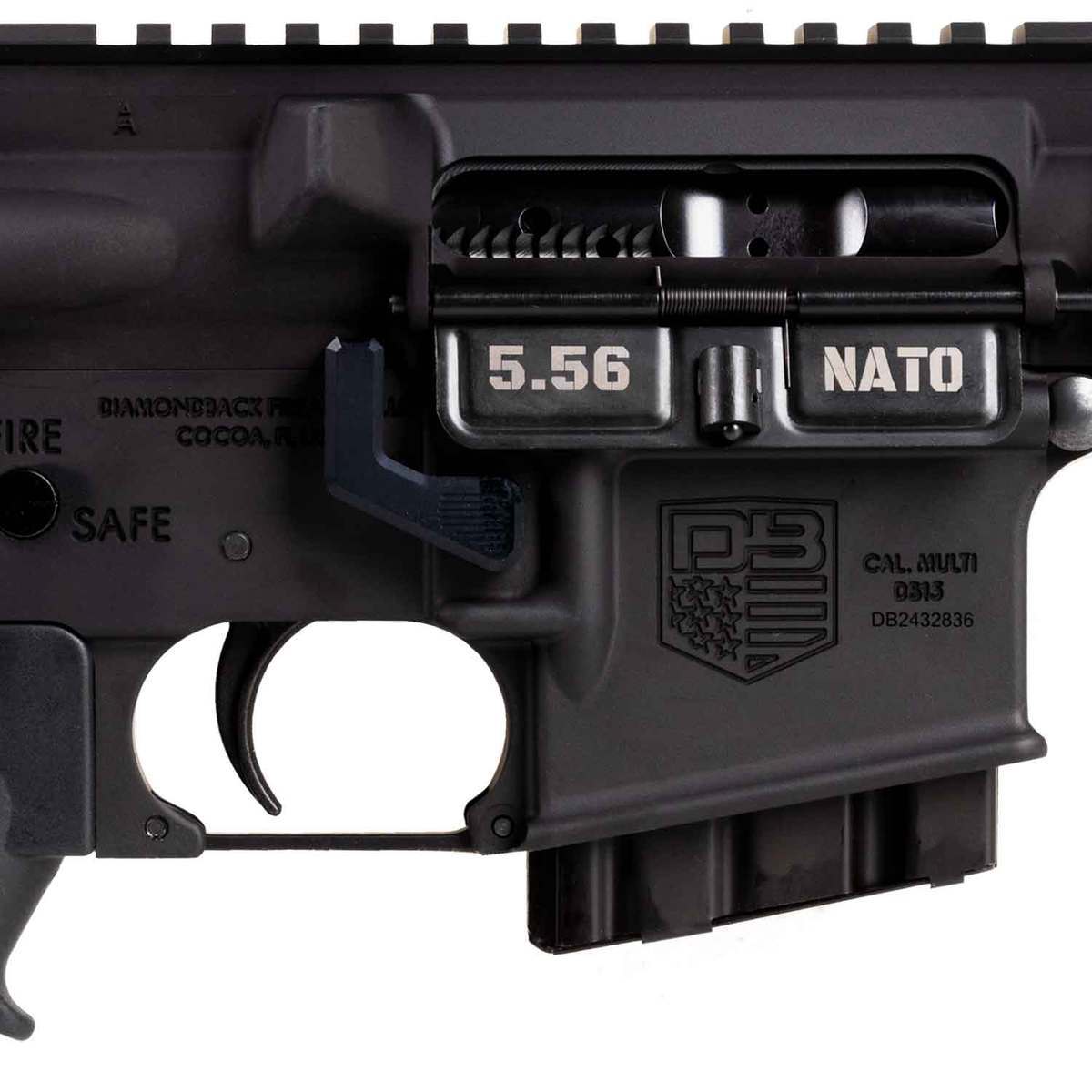 Diamondback DB15YB 5.56mm NATO 16in Black Semi Automatic Rifle - 10+1 Rounds - California Compliant Diamondback DB15YB 5.56mm NATO 16in Black Semi Automatic Rifle - 10+1 Rounds - California Compliant