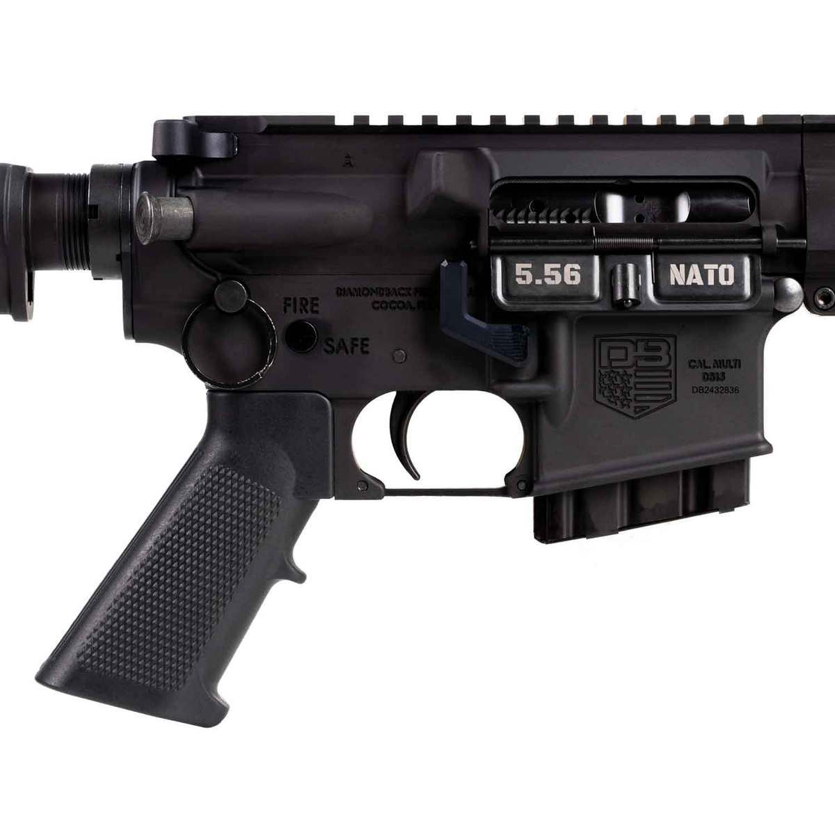 Diamondback DB15YB 5.56mm NATO 16in Black Semi Automatic Rifle - 10+1 Rounds - California Compliant Diamondback DB15YB 5.56mm NATO 16in Black Semi Automatic Rifle - 10+1 Rounds - California Compliant