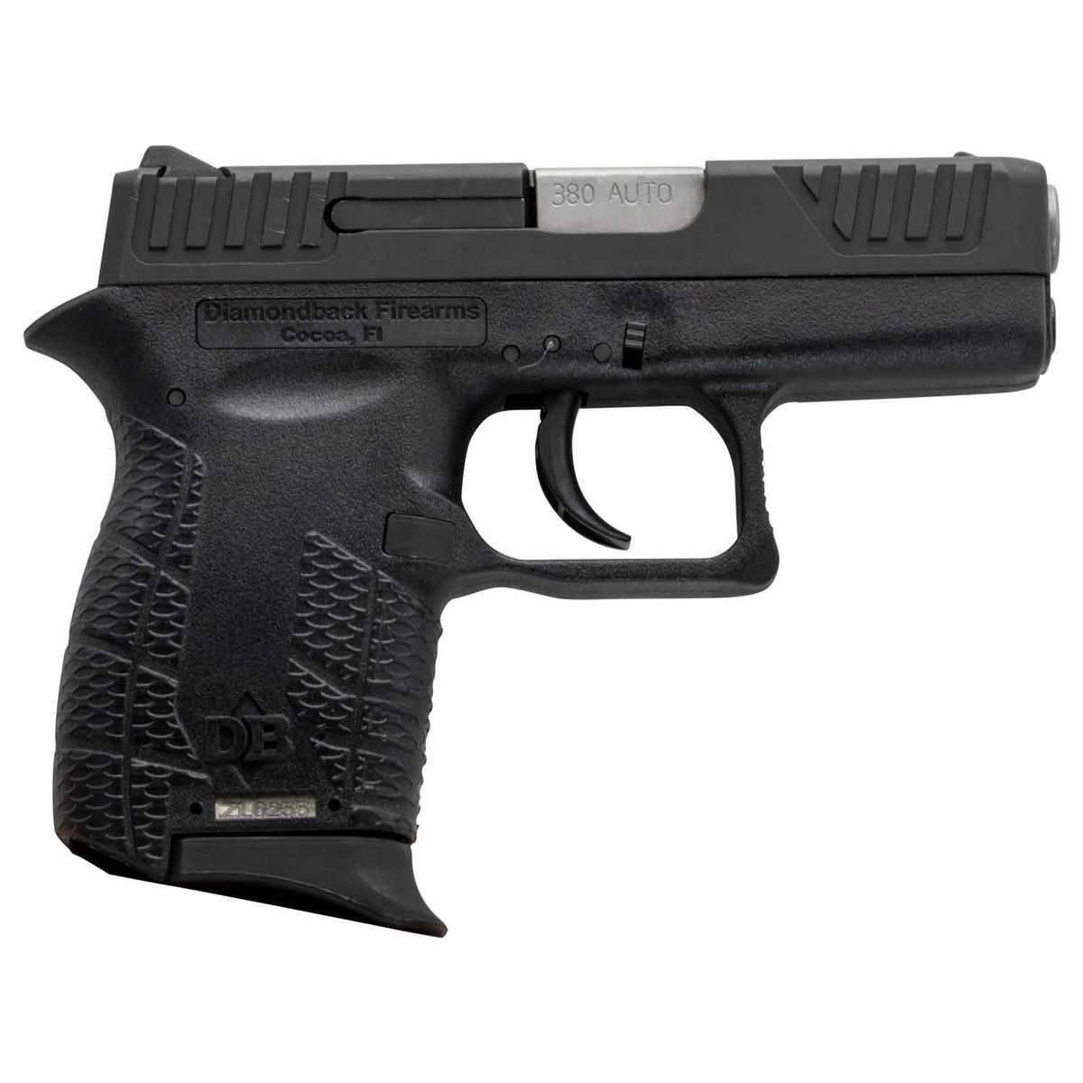 Diamondback DB380 w/Viridian Laser 380 Auto (ACP) 2.8in Black Pistol - 6+1 Rounds - Black Diamondback DB380 w/Viridian Laser 380 Auto (ACP) 2.8in Black Pistol - 6+1 Rounds - Black