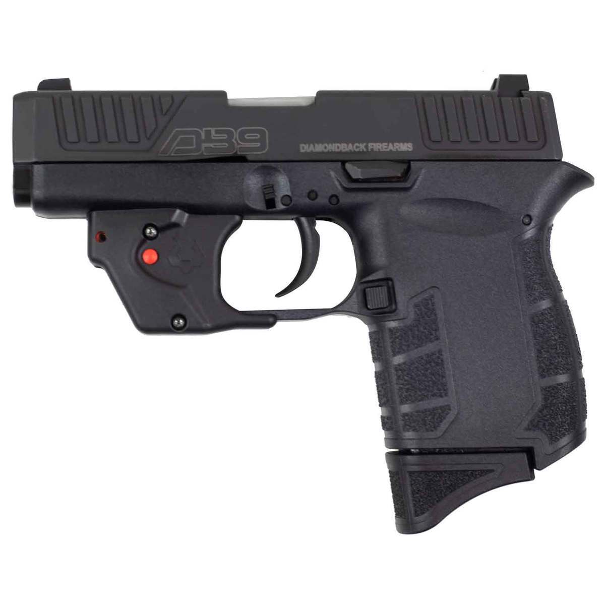 Diamondback DB9 G4 w/Viridian Laser 9mm Luger 3.1in Black Pistol - 6+1 Rounds - Black Diamondback DB9 G4 w/Viridian Laser 9mm Luger 3.1in Black Pistol - 6+1 Rounds - Black