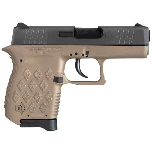 Diamondback DB9 9mm Luger 3in Black/FDE Cerakote Pistol - 6+1 Rounds - Tan - Diamondback Firearms