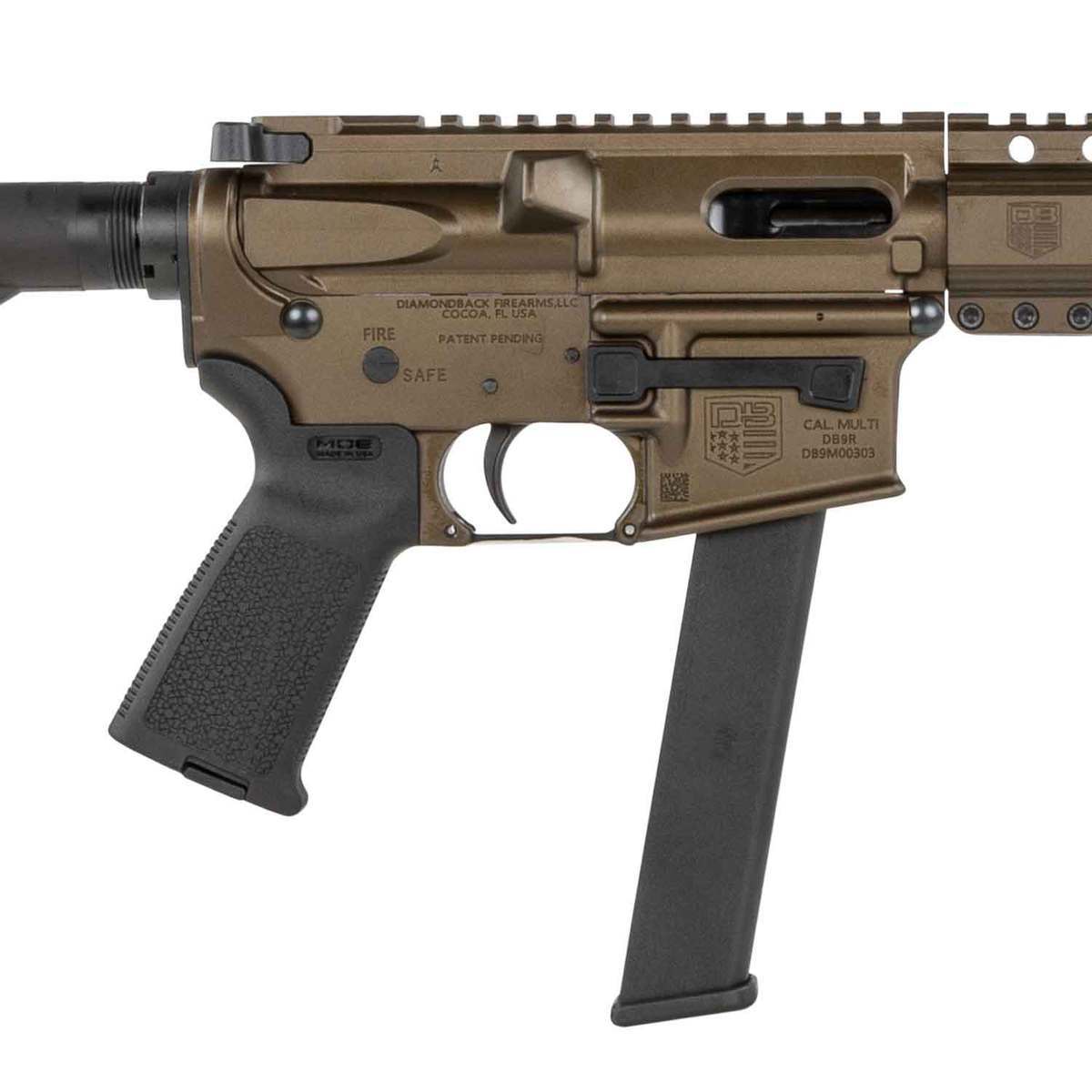 Diamondback DB9RMLMB 9mm Luger 16in Midnight Bronze/Black Semi Automatic Modern Sporting Rifle - 32+1 Rounds - Midnight Bronze/Black Diamondback DB9RMLMB 9mm Luger 16in Midnight Bronze/Black Semi Automatic Modern Sporting Rifle - 32+1 Rounds - Midnight Bronze/Black