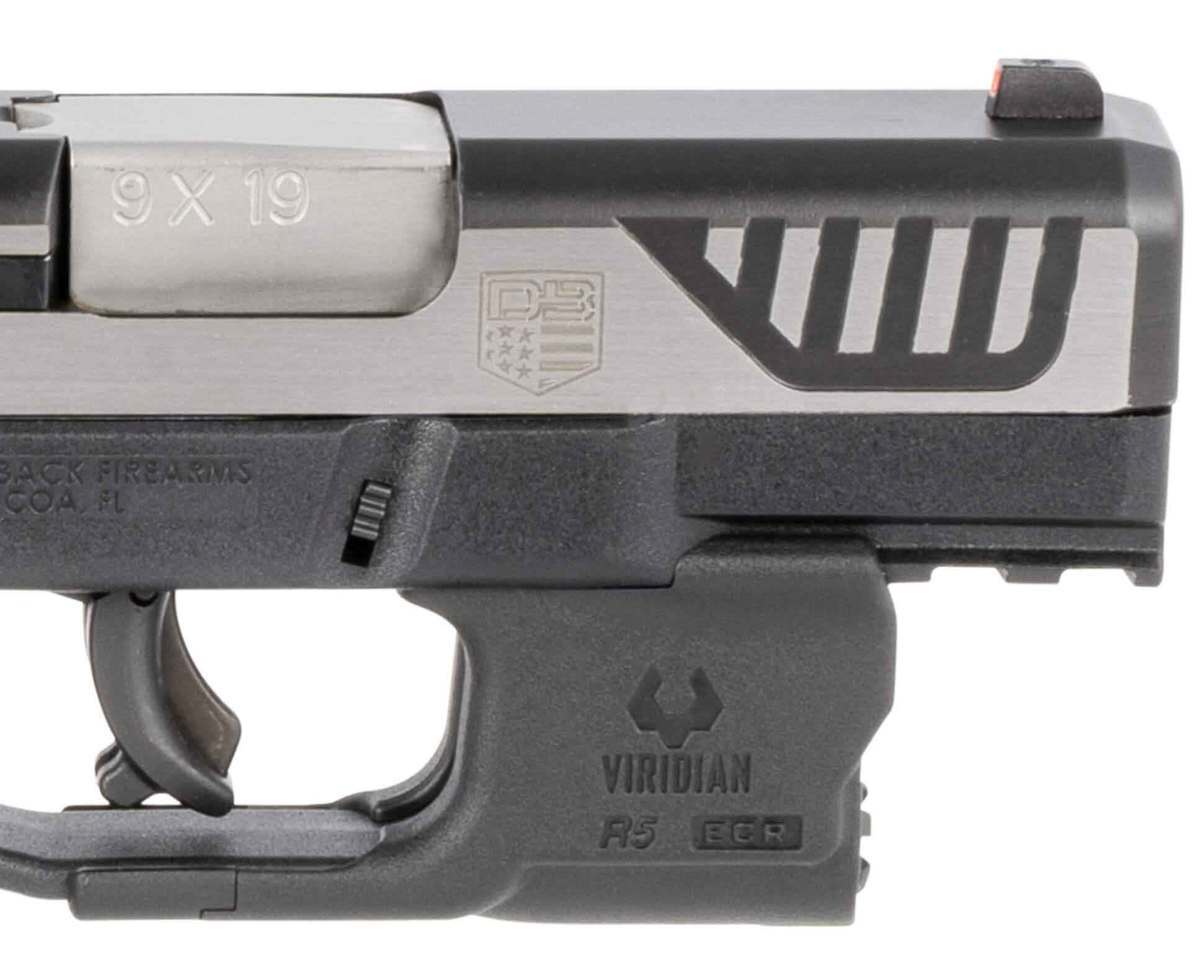 Diamondback DBAM29 Sub-Compact With Viridian Laser 9mm Luger 3.5in Black/Stainless Pistol - 17+1 Rounds - Black Diamondback DBAM29 Sub-Compact With Viridian Laser 9mm Luger 3.5in Black/Stainless Pistol - 17+1 Rounds - Black