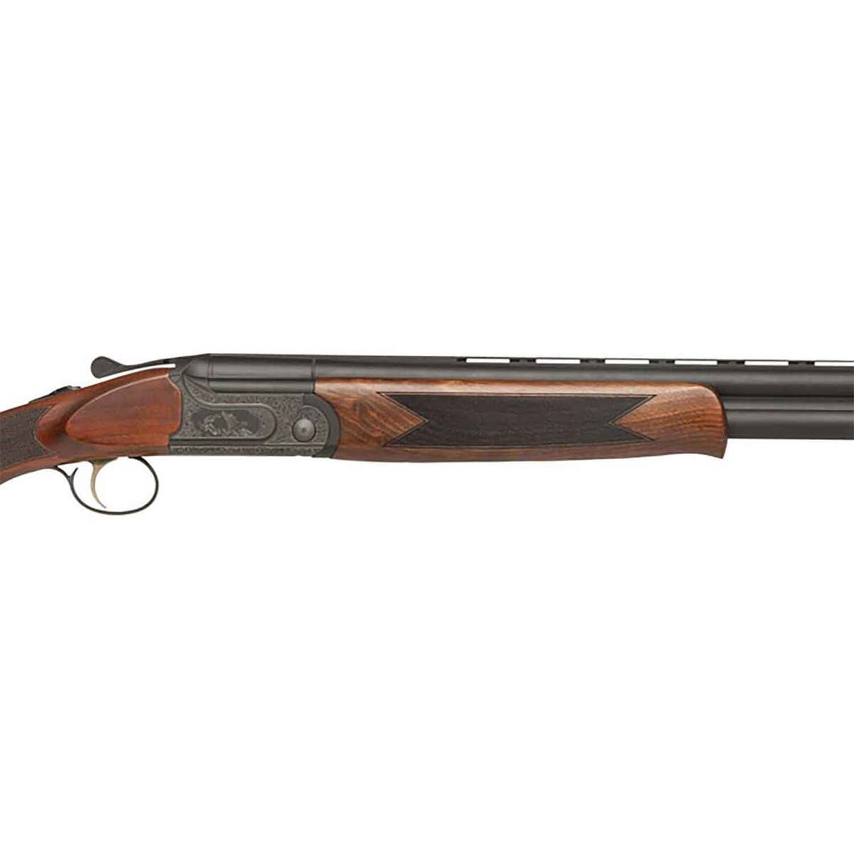 Dickinson Arms Green Wing Engraved Walnut 12 Gauge 3in Over Under Shotgun - 26in - Brown Dickinson Arms Green Wing Engraved Walnut 12 Gauge 3in Over Under Shotgun - 26in - Brown
