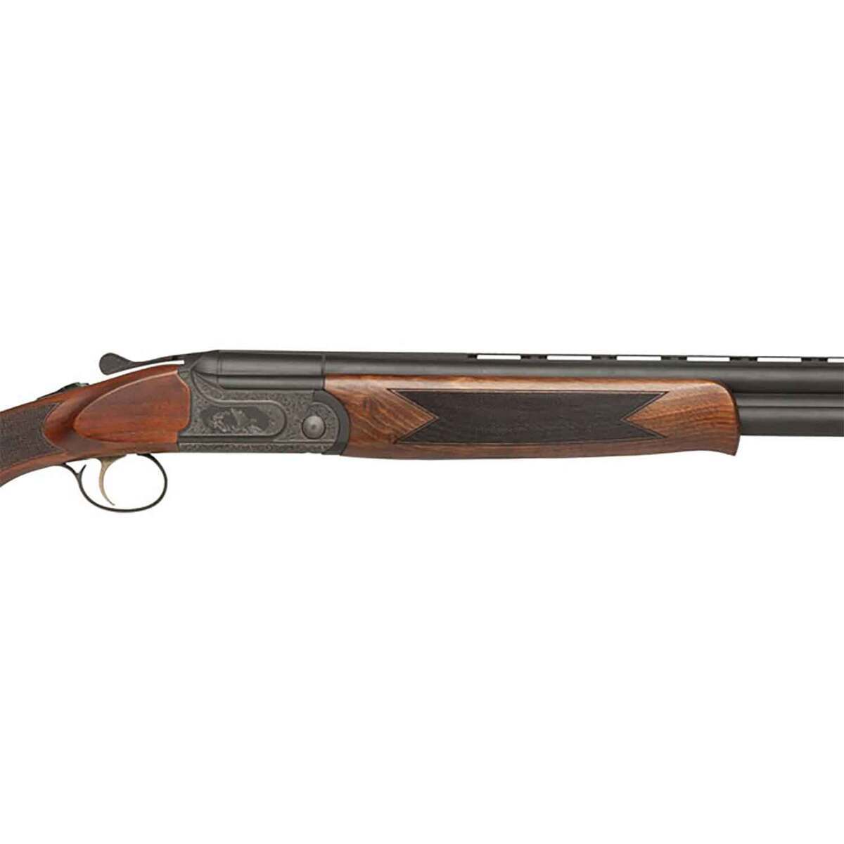 Dickinson Arms Green Wing Engraved Walnut 12 Gauge 3in Over Under Shotgun - 28in - Brown Dickinson Arms Green Wing Engraved Walnut 12 Gauge 3in Over Under Shotgun - 28in - Brown
