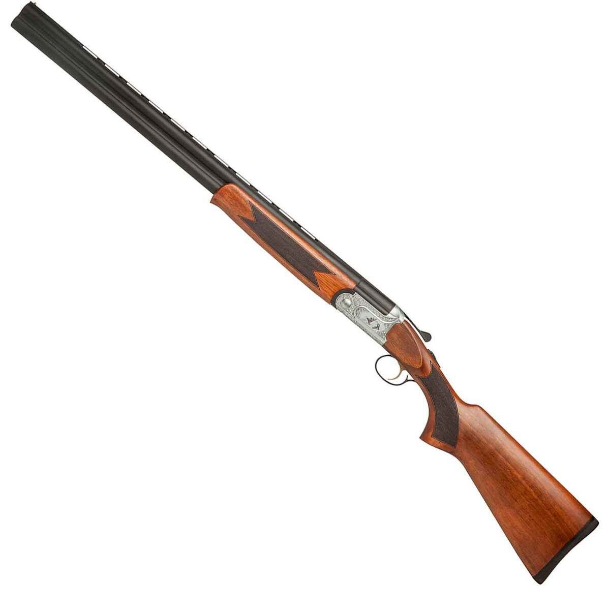 Dickinson Arms Green Wing Satin Silver Walnut 12 Gauge 3in Over Under Shotgun - 26in - Brown Dickinson Arms Green Wing Satin Silver Walnut 12 Gauge 3in Over Under Shotgun - 26in - Brown