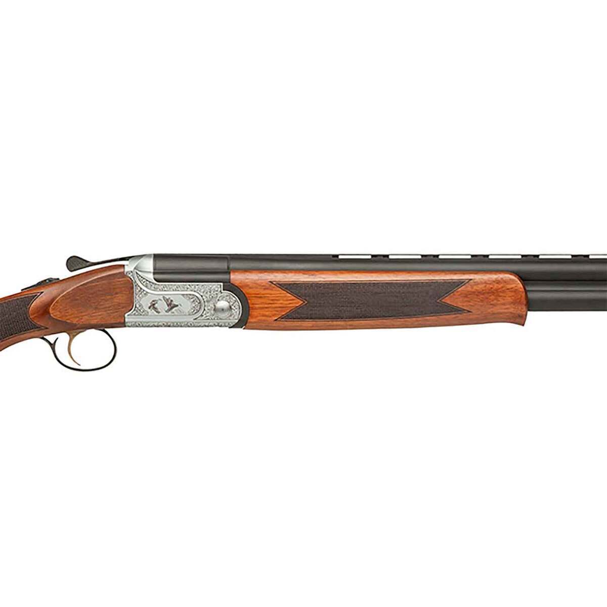 Dickinson Arms Green Wing Satin Silver Walnut 12 Gauge 3in Over Under Shotgun - 26in - Brown Dickinson Arms Green Wing Satin Silver Walnut 12 Gauge 3in Over Under Shotgun - 26in - Brown
