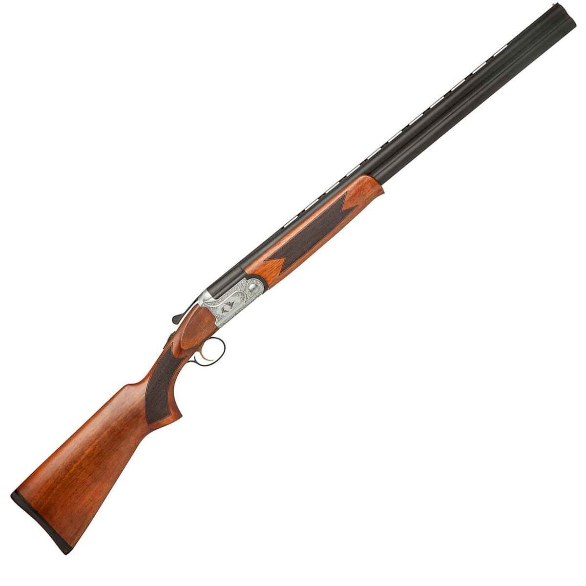 Dickinson Arms Green Wing Satin Silver Walnut 12 Gauge 3in Over Under Shotgun - 28in - Brown Dickinson Arms Green Wing Satin Silver Walnut 12 Gauge 3in Over Under Shotgun - 28in - Brown