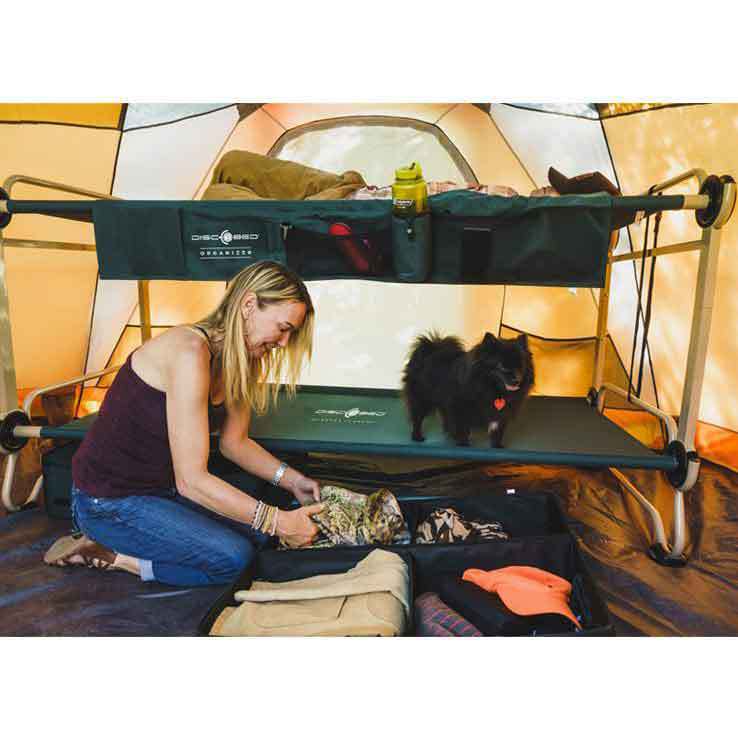 Disc-O-Bed XL Bunk with Organizers Cot - Green Disc-O-Bed XL Bunk with Organizers Cot - Green