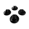 Disc-O-Bed Rubber Foot Pad 4 Pack - Black