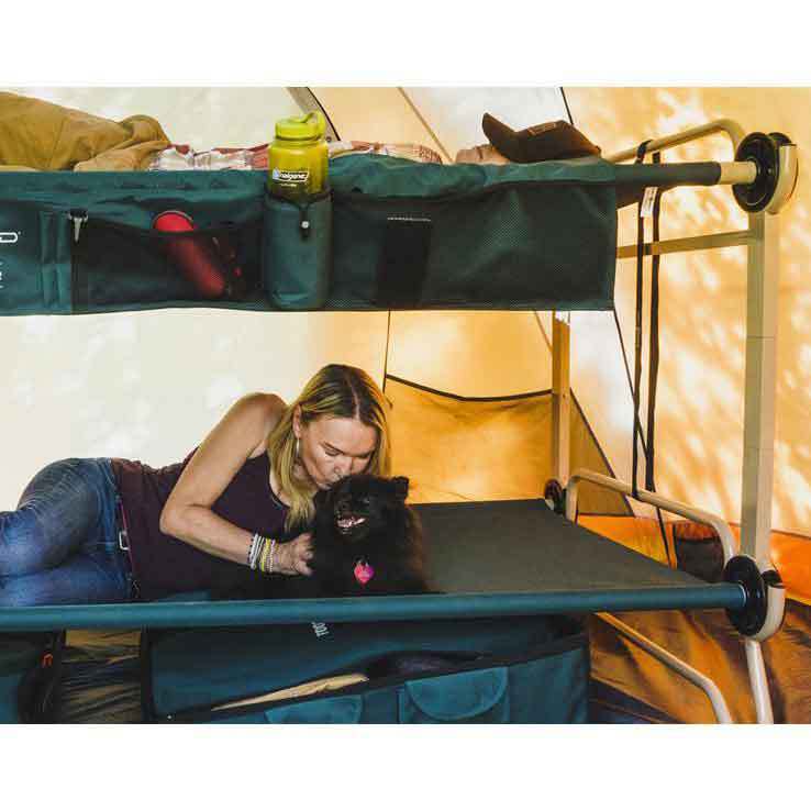 Disc-O-Bed Large Bunks with Organizer Cot - Green Disc-O-Bed Large Bunks with Organizer Cot - Green