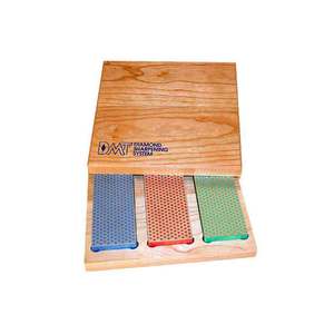 DMT 3 6-inch Diamond Whetstone Sharpeners with Hardwood Box DMT 3 6-inch Diamond Whetstone Sharpeners with Hardwood Box