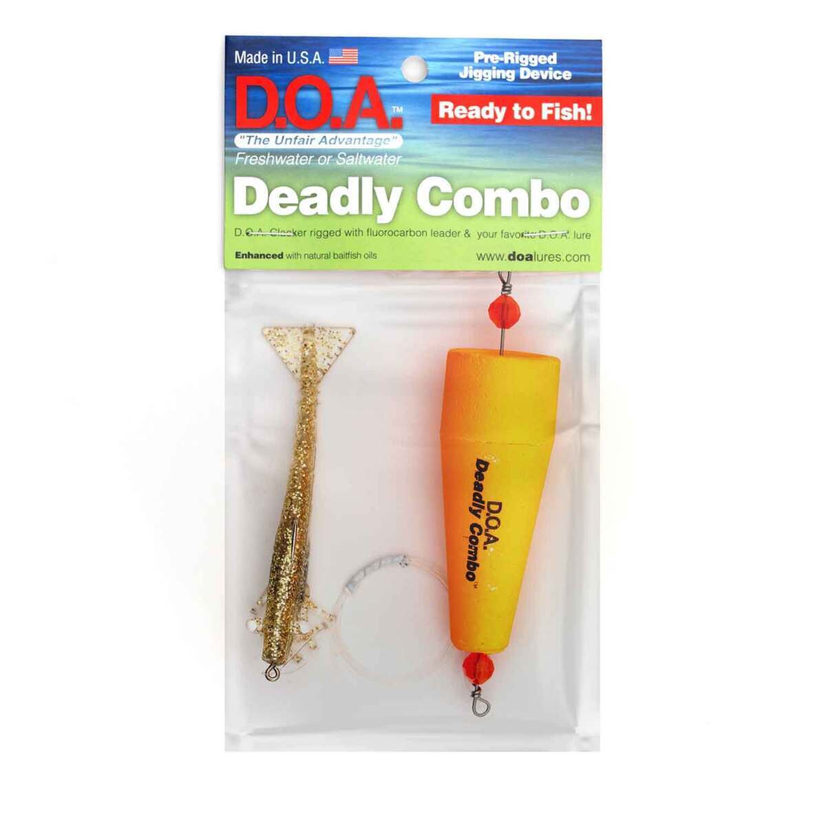 D.O.A. Lures Deadly Combo Popper Clacker/Swim Bait Popping Cork Kit ...