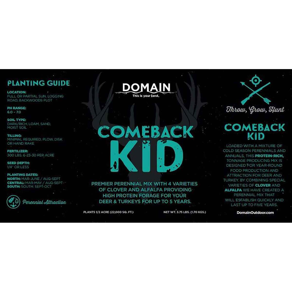 Domain Outdoor Comeback Kid Deer And Turkey Food Plot Mix Domain Outdoor Comeback Kid Deer And Turkey Food Plot Mix