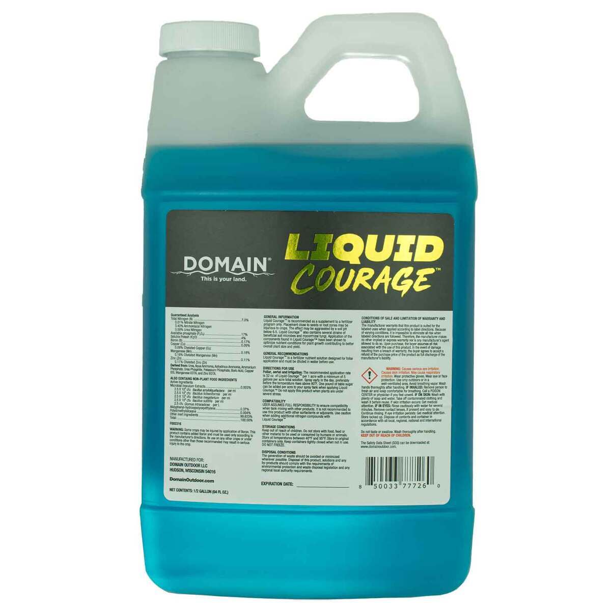 Domain Outdoor Liquid Courage Foliar Fertilizer - 1/2 Gallon - 1/2 Gallon Domain Outdoor Liquid Courage Foliar Fertilizer - 1/2 Gallon - 1/2 Gallon