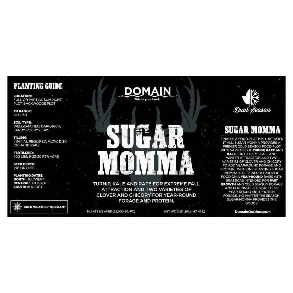 Domain Outdoor Sugar Momma Deer Food Plot Mix Domain Outdoor Sugar Momma Deer Food Plot Mix