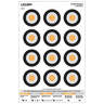 Legion Dot Torture With Fluorescent Orange Center Paper Targets - 50  - Black/Gray/Orange 23in x 35in