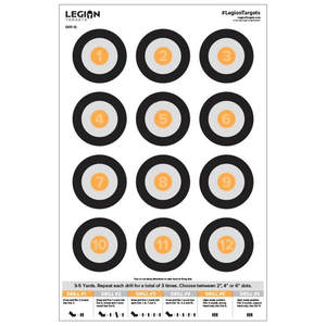 Legion Dot Torture With Fluorescent Orange Center Paper Target