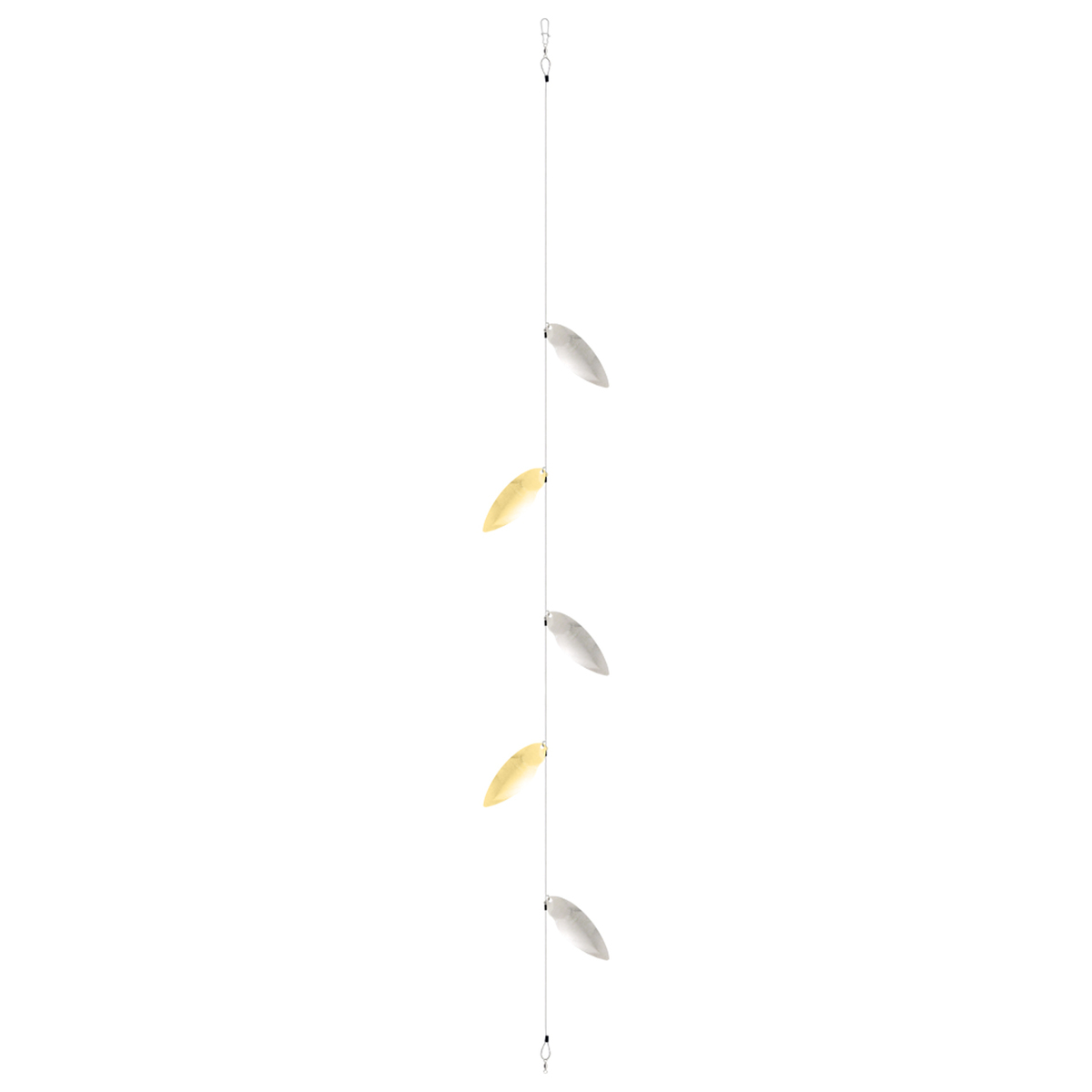 Double X Tackle Vance's Cannonball Lake Troll - Nickel/24K Gold, 5-Blade, 48in - Nickel/24K Gold 5-Blade Double X Tackle Vance's Cannonball Lake Troll - Nickel/24K Gold, 5-Blade, 48in - Nickel/24K Gold 5-Blade