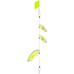 Double X Tackle Vance's Little Slim Willie Lake Troll - Nickel/Chartreuse Fish Scale, 2-Blade, 17in