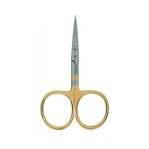 Dr. Slick Co. All Purpose Curved Scissors Fly Tying Tool - Gold Plated, 4in