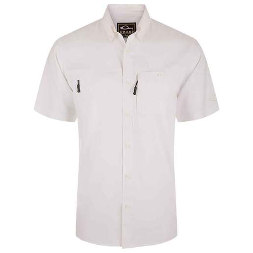 Drake Men's 8-Shot Flyweight Hunting Shirt - Bright White M