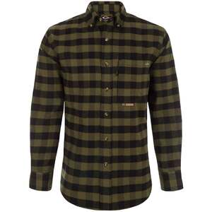 Drake Men's Autumn Brushed Buffalo Plaid Long Sleeve Casual Shirt