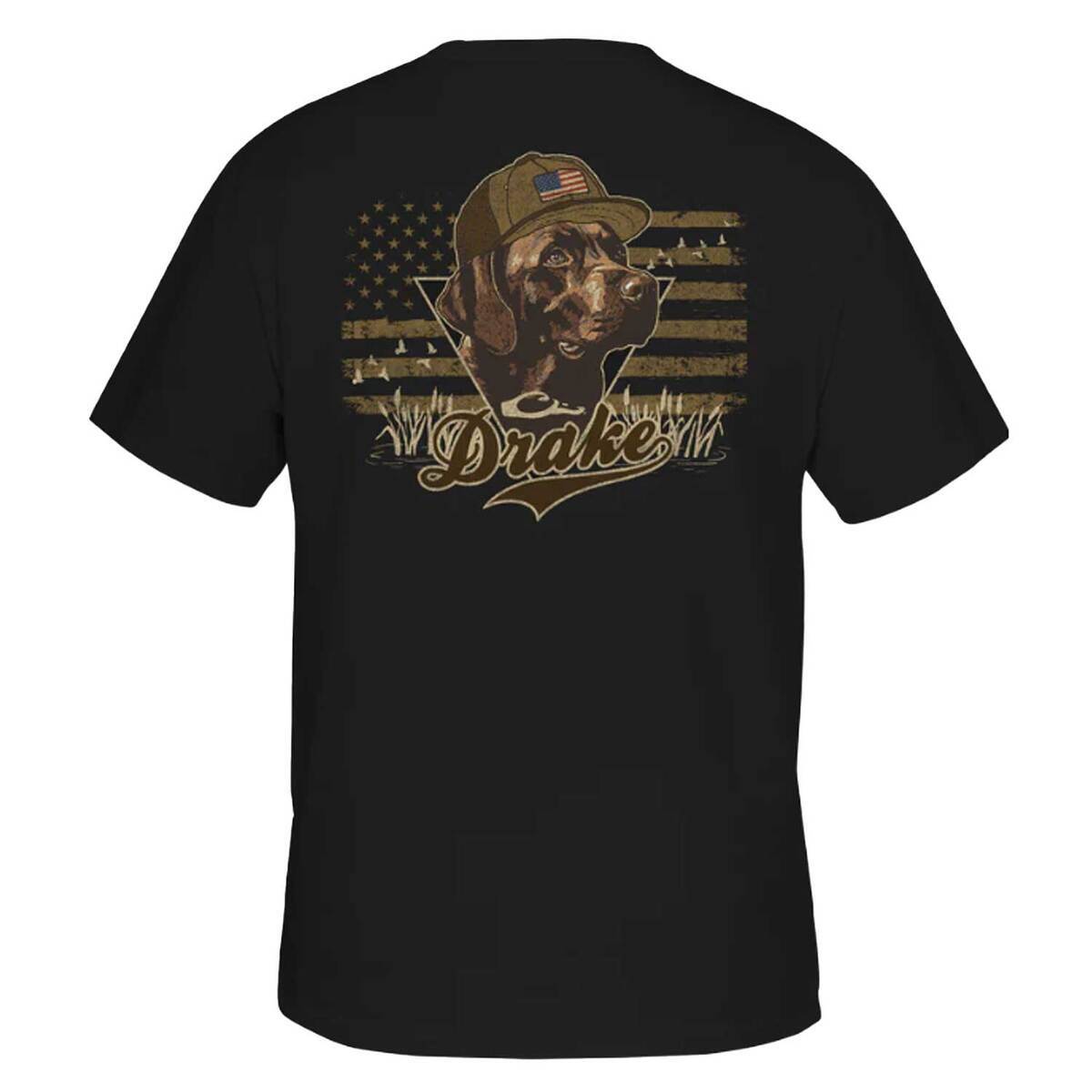 Drake Men's Blackout Lab Flag Short Sleeve Casual Shirt | Sportsman's ...