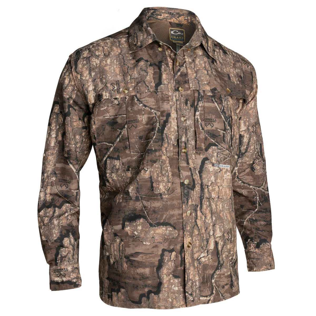 Drake Men's Mossy Oak Shadow Grass Habitat Wingshooter's Long Sleeve Hunting Shirt Drake Men's Mossy Oak Shadow Grass Habitat Wingshooter's Long Sleeve Hunting Shirt
