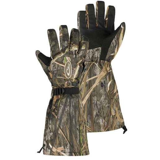 Drake Men's Mossy Oak Shadow Grass Habitat MST Refuge HS GORE-TEX Double Dudy Decoy Hunting Gloves - Mossy Oak Shadow Grass Habitat XL - Drake Waterfowl
