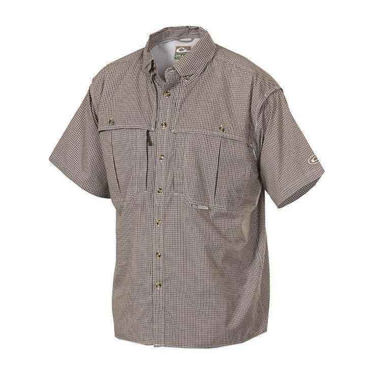 Drake Men's Wingshooter Micro Plaid Short Sleeve Shirt Drake Men's Wingshooter Micro Plaid Short Sleeve Shirt