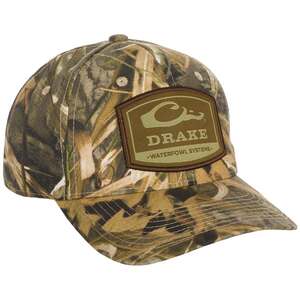 Drake Mossy Oak Shadow Grass Habitat 6-Panel Badge Hat - One Size Fits Most
