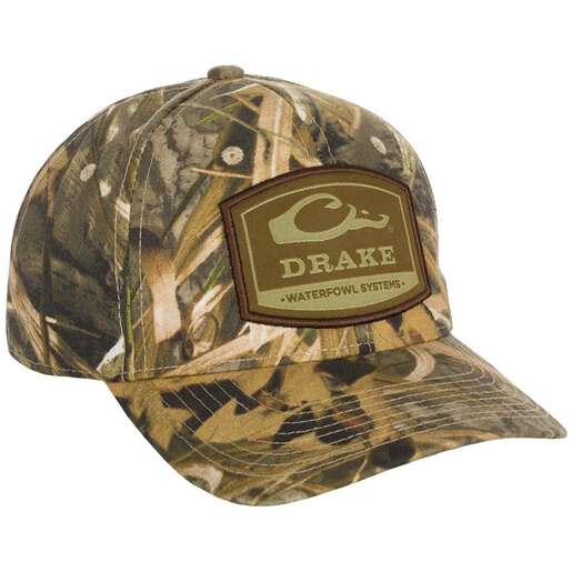 Drake Mossy Oak Shadow Grass Habitat 6-Panel Badge Hat - Mossy Oak Shadow Grass Habitat One Size Fits Most - Drake Waterfowl