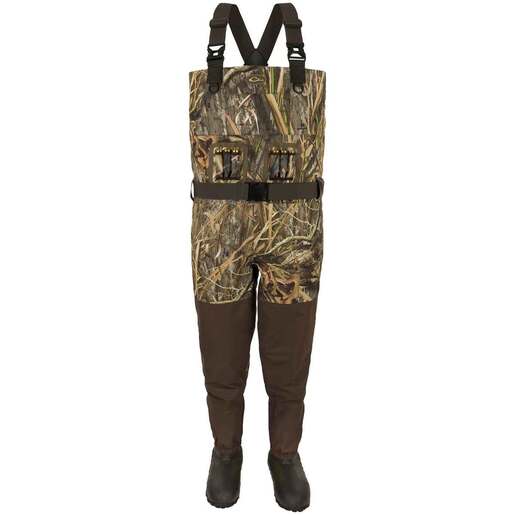 Drake Waterfowl Men's Uninsulated Guardian Elite Vanguard Bootfoot Hunting Waders - Mossy Oak Shadow Grass Habitat M - Drake Waterfowl